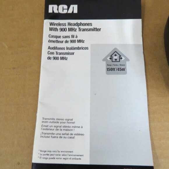 RCA WHP141 Wireless Stereo Headphones 900MHz Power Adapter Manual TESTED WORKS - Picture 2 of 10